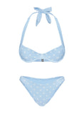 Harpie Underwire Bikini Top Blue Polka Dot