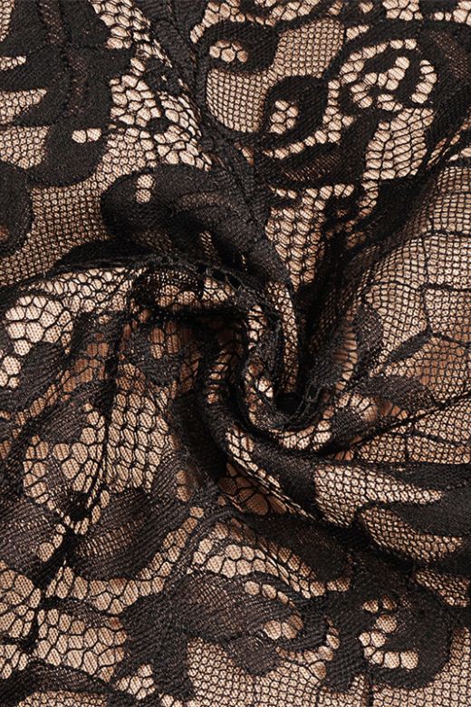 Genevieve Bodycon Lace Midi Dress Classic Black Sale