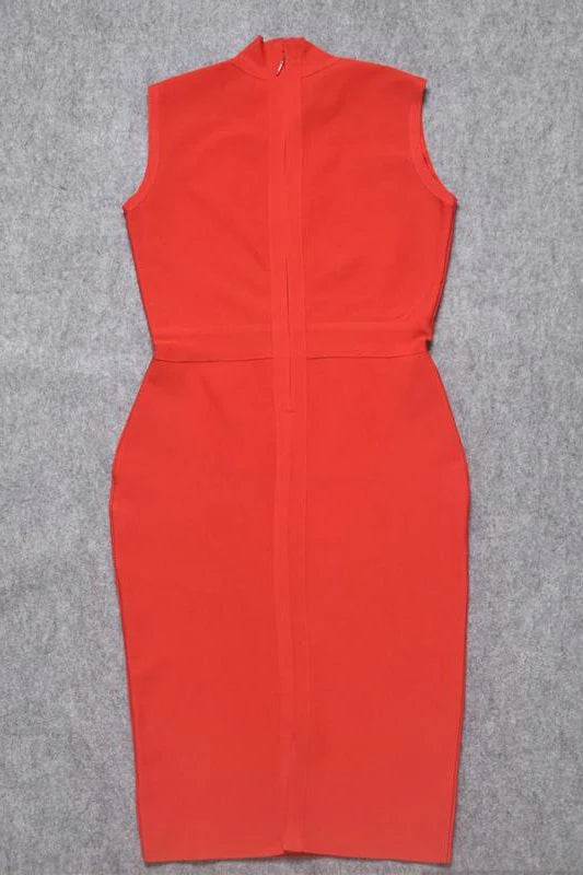 Grace Bandage Midi Dress Lipstick Red Sale