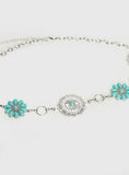 Like A Charm Chain Belt Silver Blue