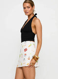 Caraliia Mini Skirt White Multi