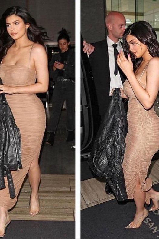 Zoe Bodycon Wrap Maxi Dress Tan Brown