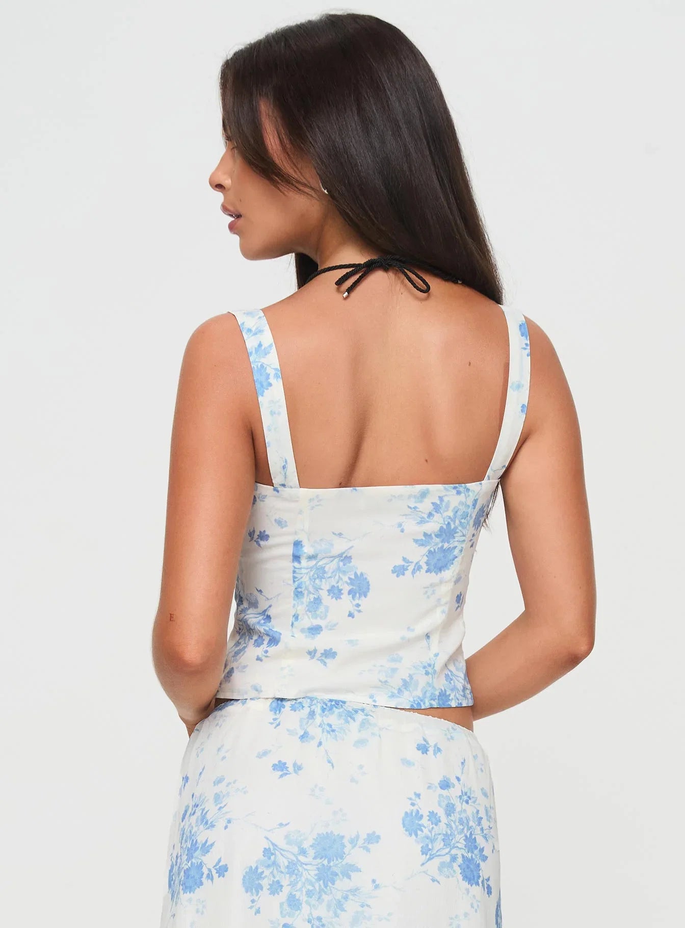 Modern Girl Top White Blue