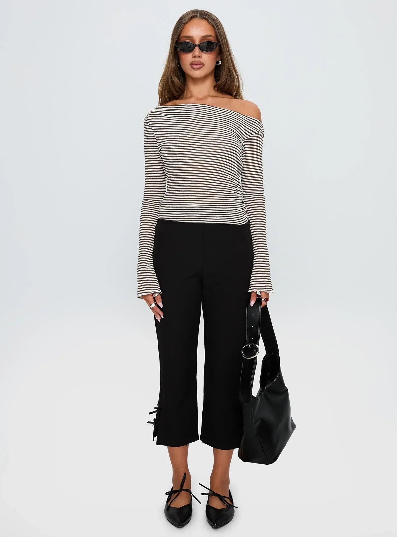 Synergies Long Sleeve Top Brown / White Stripe
