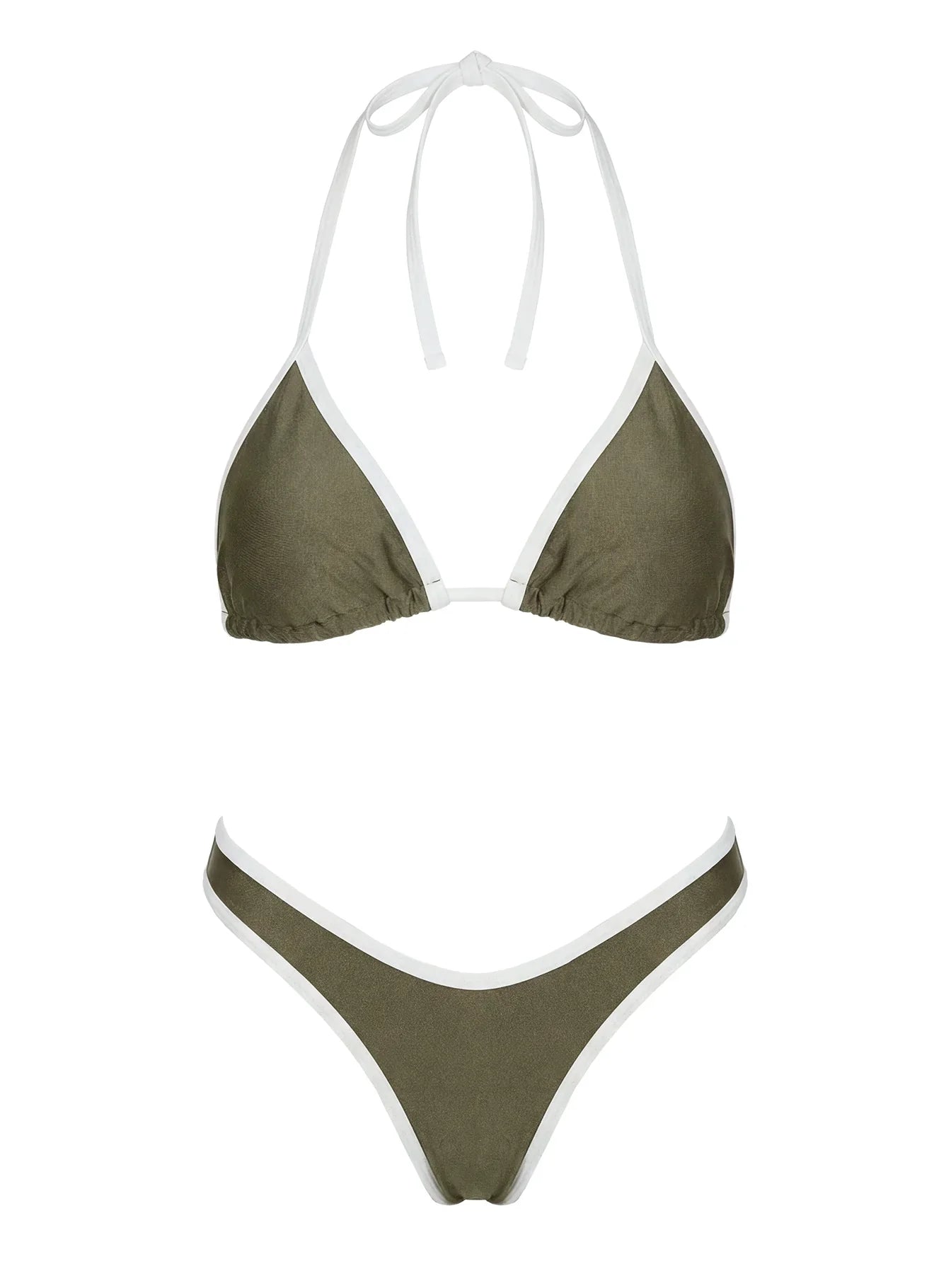 Wildfire Waves Triangle Bikini Top Green
