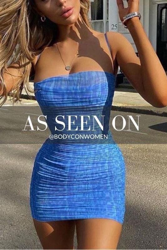 Cassie Bodycon Wrap Mini Dress Royal Blue