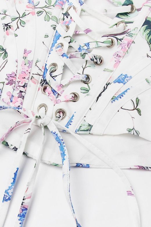 Penny Top White Floral