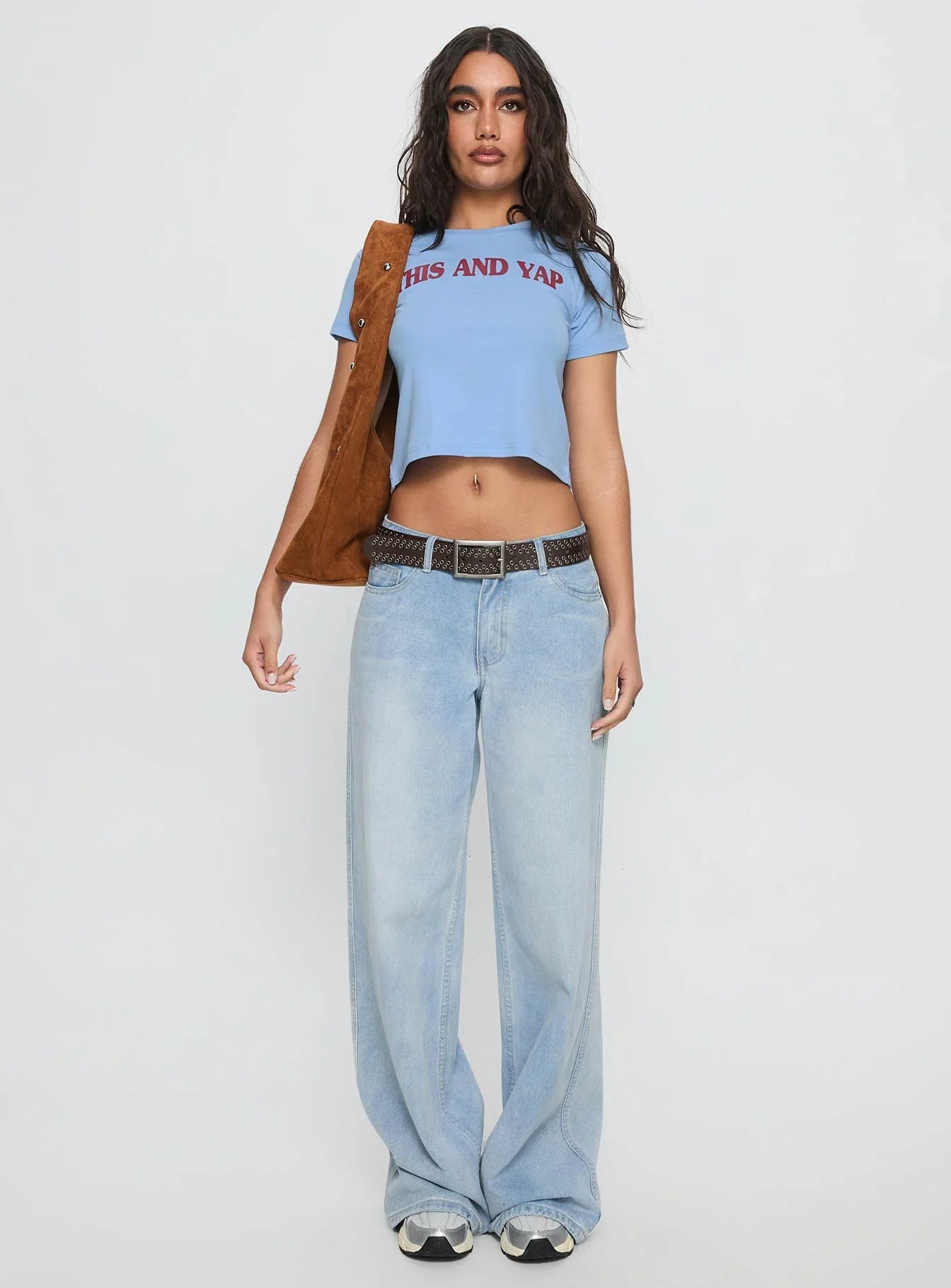 This And Yap Graphic Top Blue Red