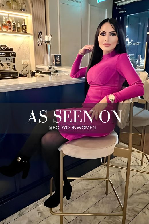 Dee Long Sleeve Bandage Dress Neon Purple