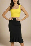 Jay Bandage Crop Top Sun Yellow