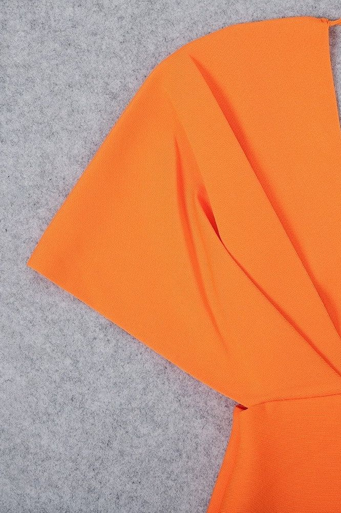 Blake Bandage Maxi Dress Apricot Orange Sale