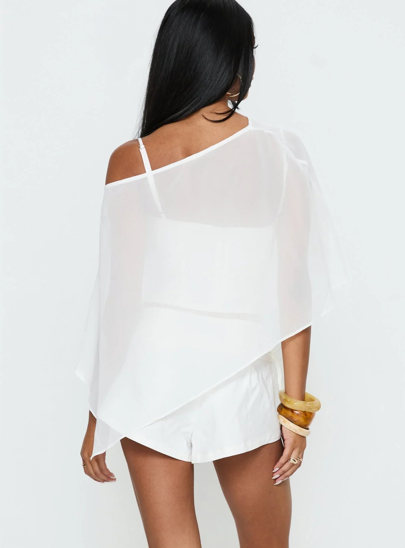 Senzo Wrap Shorts White