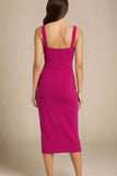 Heidi Bandage Midi Dress Magenta Pink Sale