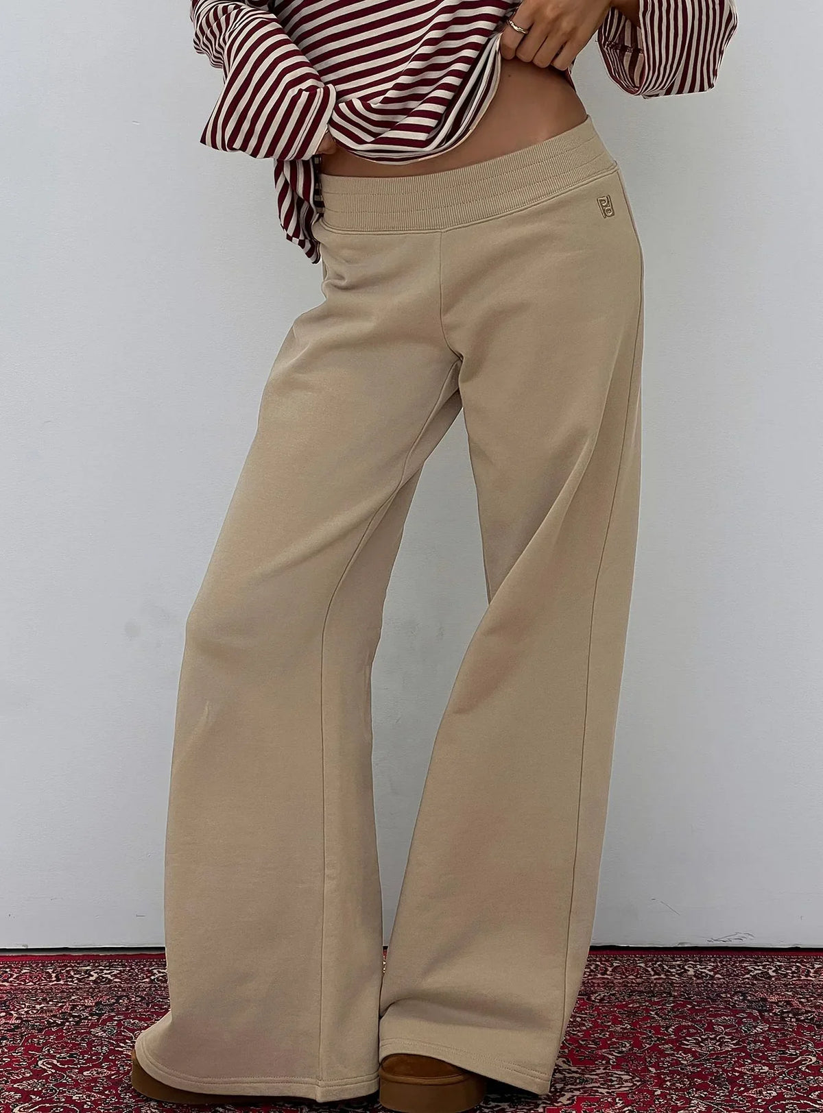 Summits Flared Track Pants Latte