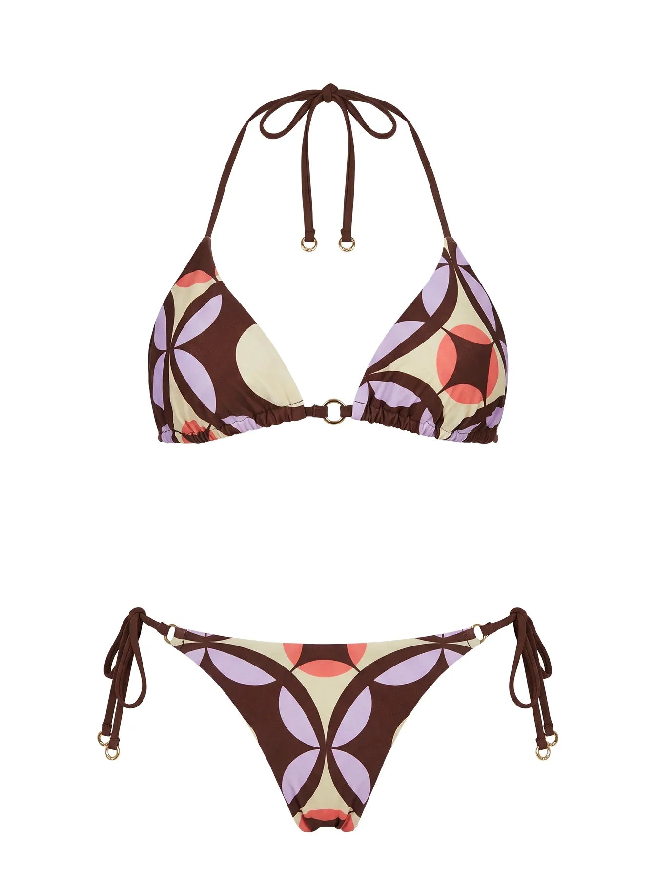 Jenner Tie Side Bikini Bottom Vintage Geo