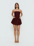 Evrae Strapless Playsuit Brown