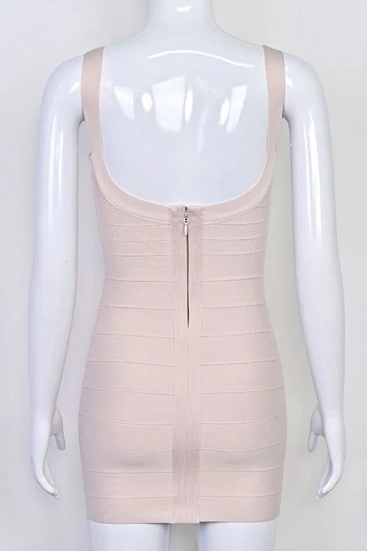 Cindy Bandage Mini Dress Beige