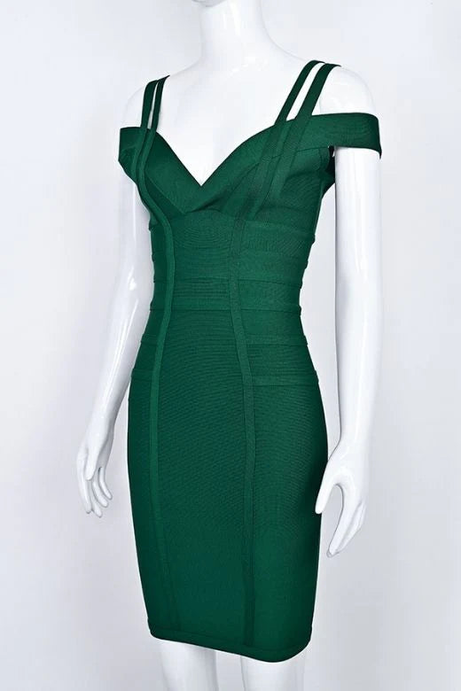 Sia Bandage Dress Emerald Green
