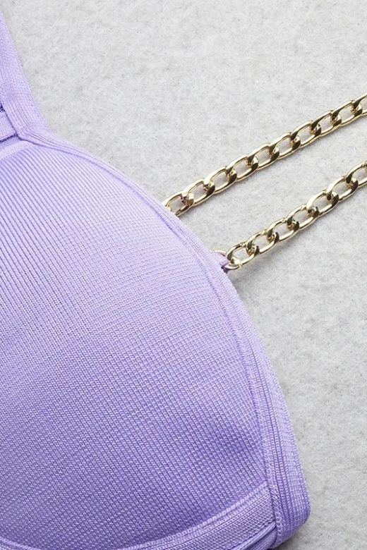 Leah Bodycon Dress Violet Purple