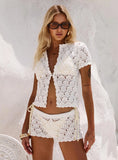 Sun Still Shines Crochet Set White Tall