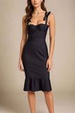 Nora Bandage Midi Dress Classic Black