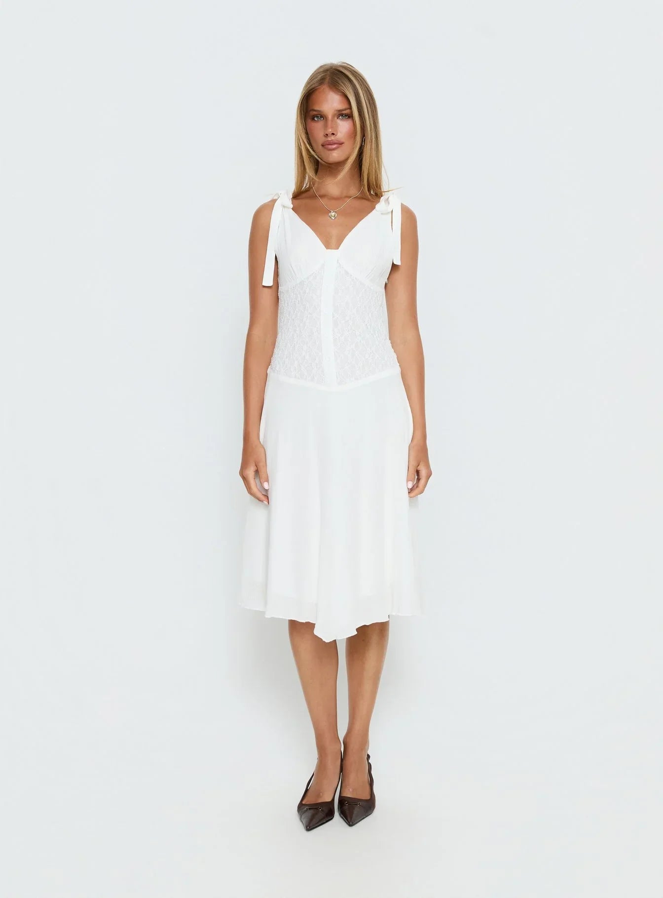 Danira Midi Dress White