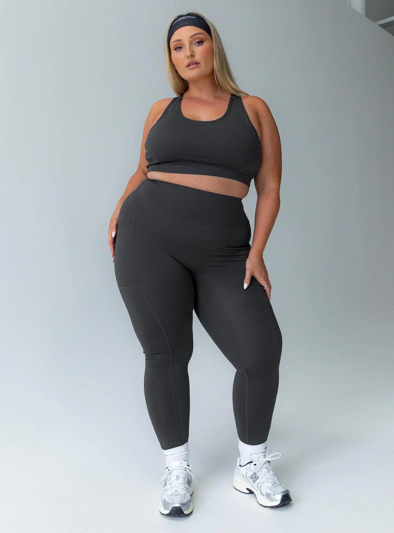 Unstoppable Activewear 7 8 Leggings Grey Curve