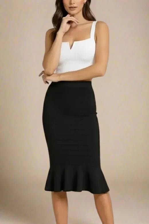 Brooke Bandage Crop Top White Pearl