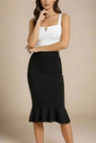 Brooke Bandage Crop Top White Pearl