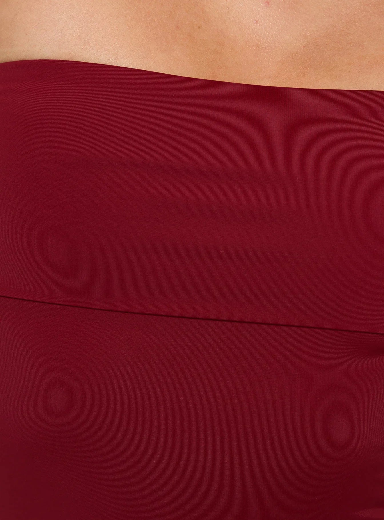 Niner Strapless Bodysuit Burgundy