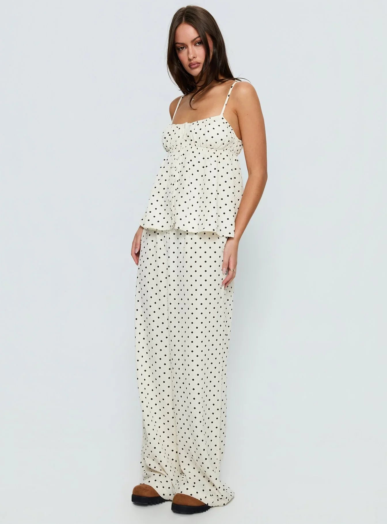 Cassini Set White Polka