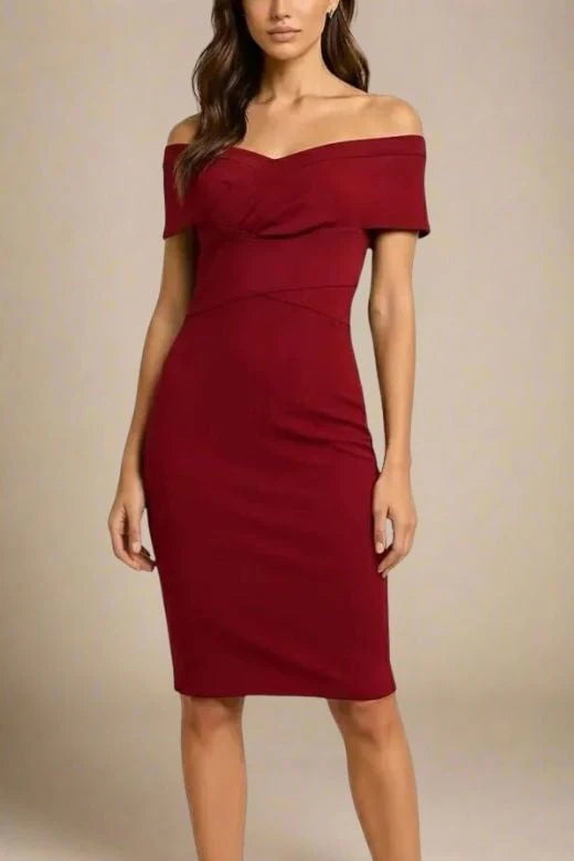 Bea Bandage Dress Red Wine