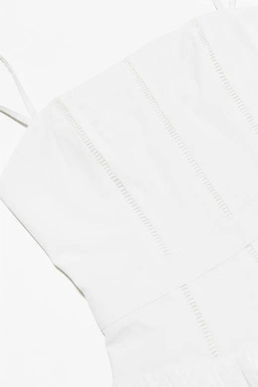 Tasmin Midi Dress White Pearl