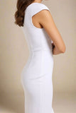 Avery Bandage Dress White Pearl