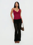 Gogo Lace Flare Pants Black