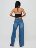 Serenitia Mid Rise Relaxed Jeans Mid Blue Wash