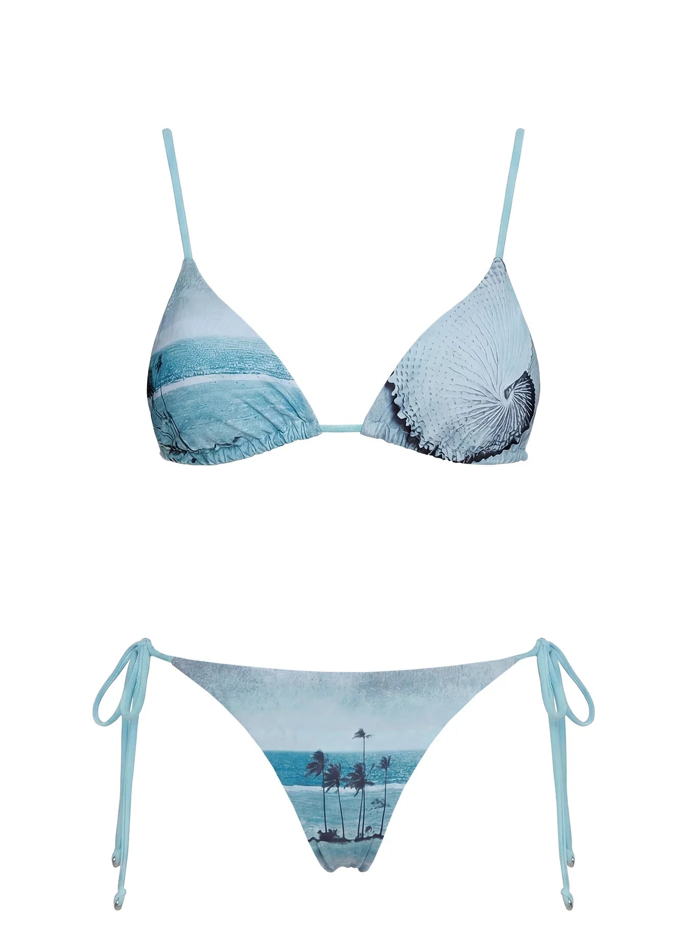 Sunset Siren Triangle Bikini Top Blue