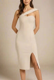 Gianna Bandage Dress Nude
