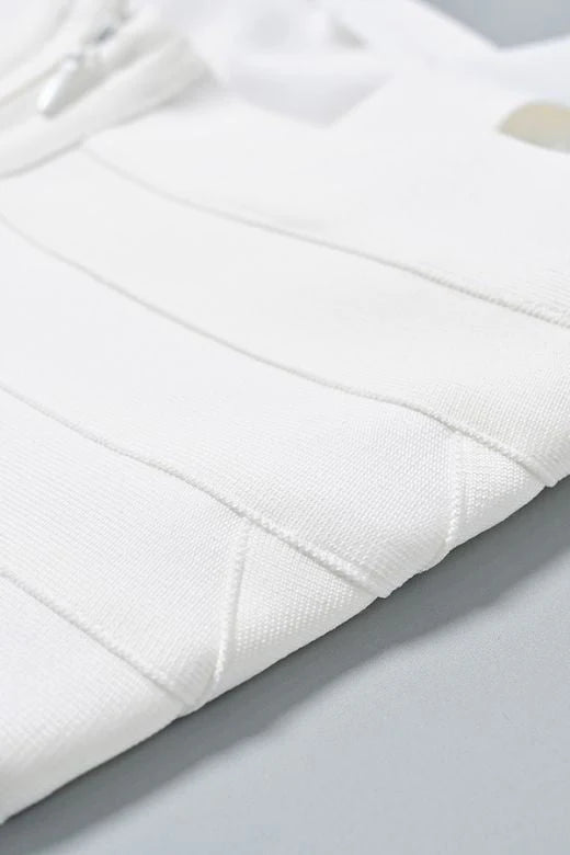 Madelyn Bandage Mini Dress White Pearl