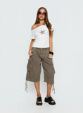 Starry Girl Loose Graphic Top White