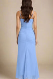 Noah Bodycon Wrap Midi Dress Azure Blue