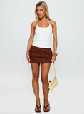 Ex Factor Faux Suede Skort Brown