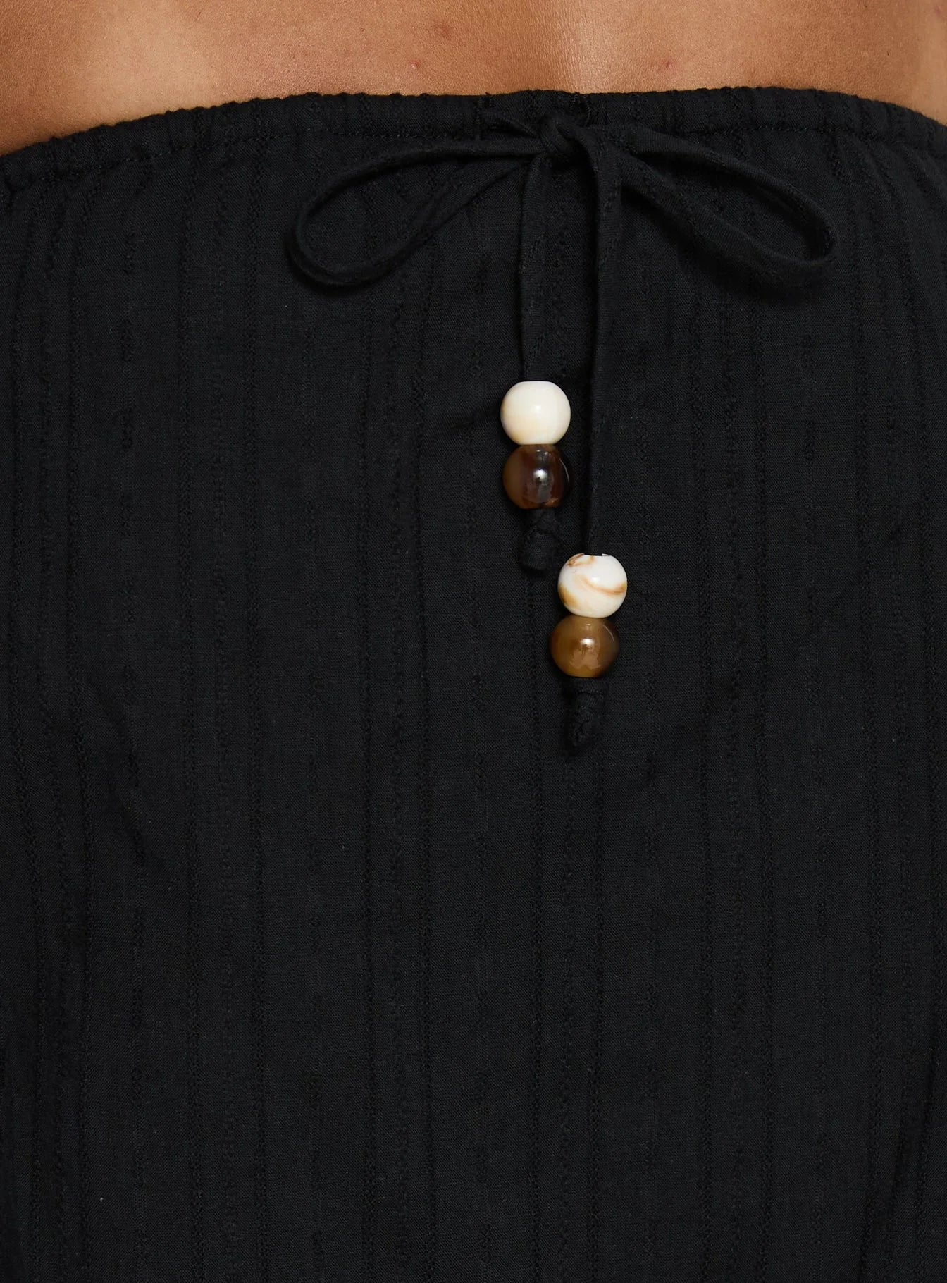 Isafelia Strapless Playsuit Black