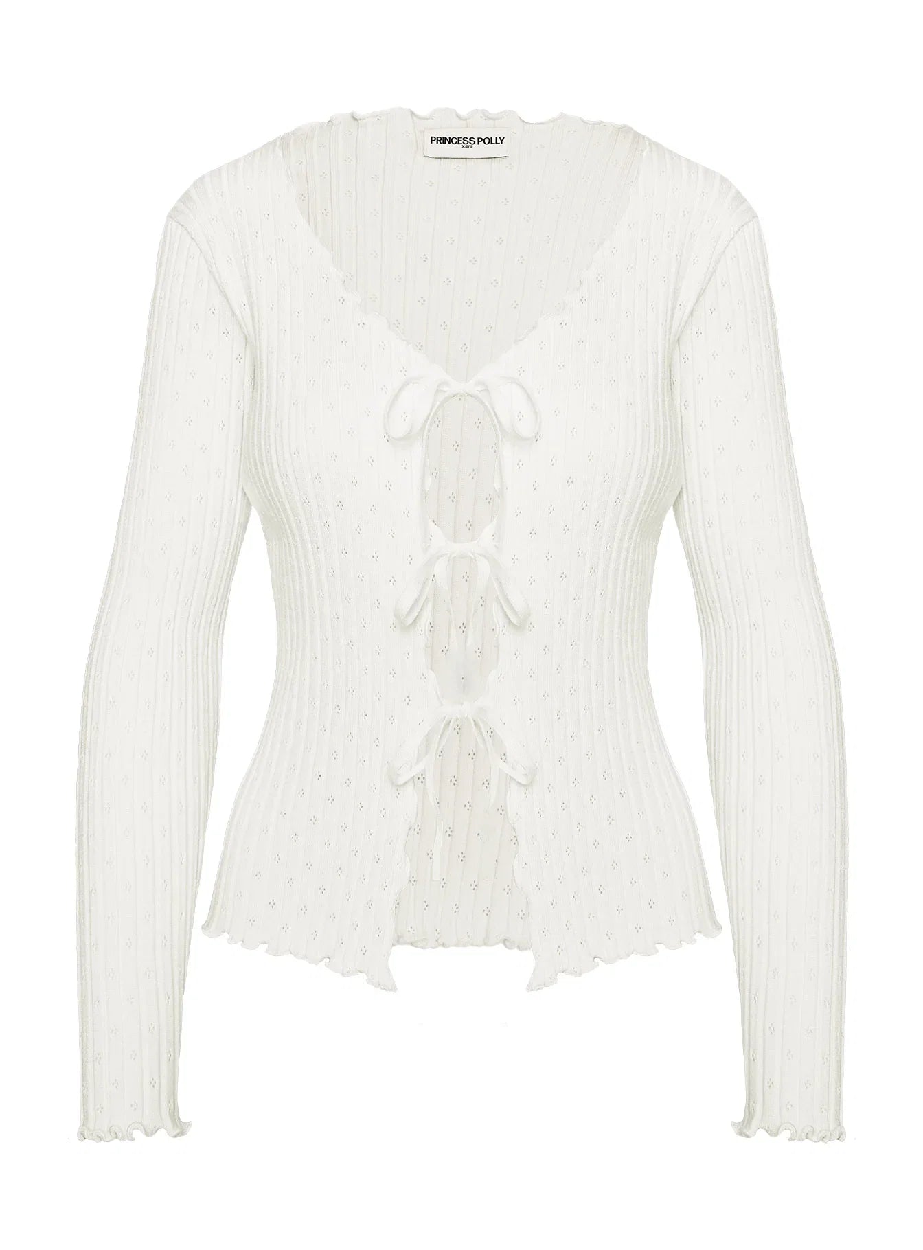 Girl Gone Wild Long Sleeve Top White