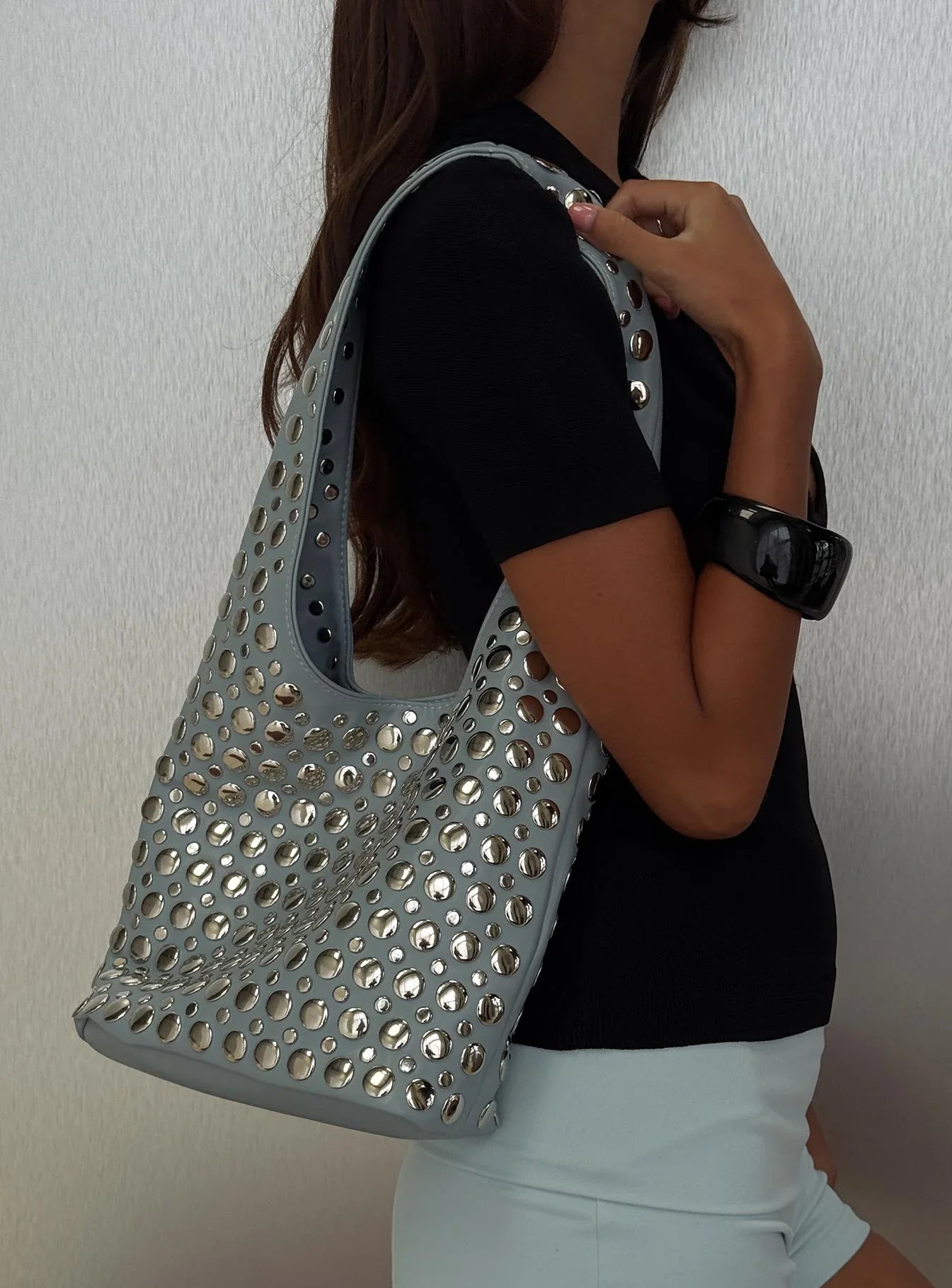 In The Crowd Shoulder Bag Blue / Silver