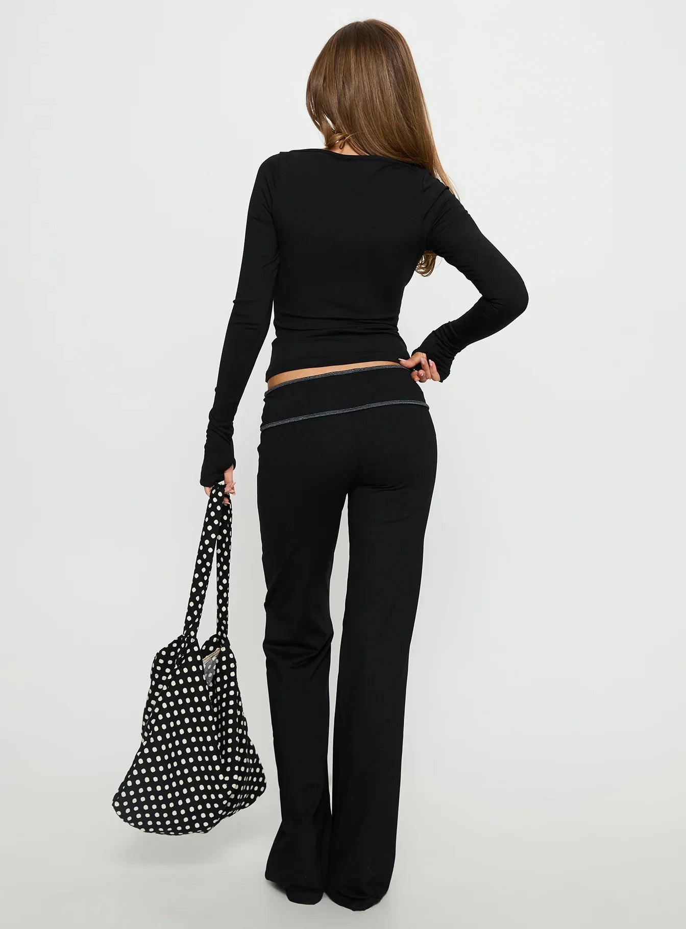 Kobee Jersey Flare Pants Black / Grey