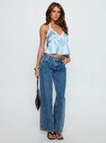 Bimbette Halter Cami Top Blue