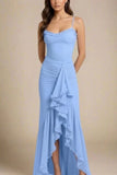 Noah Bodycon Wrap Midi Dress Azure Blue