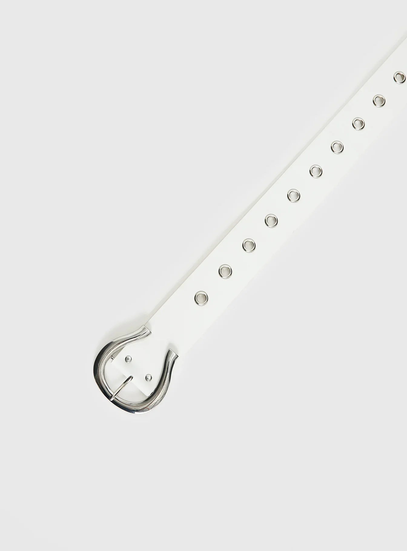 Aemelia Stud Detail Belt White