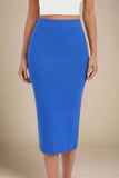 Pencil High Waist Bandage Midi Skirt Royal Blue